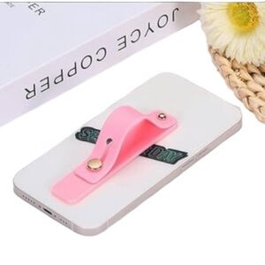 New - 3 Pack Silicone Phone Loop Grips – Pink, Gray, Pale Green